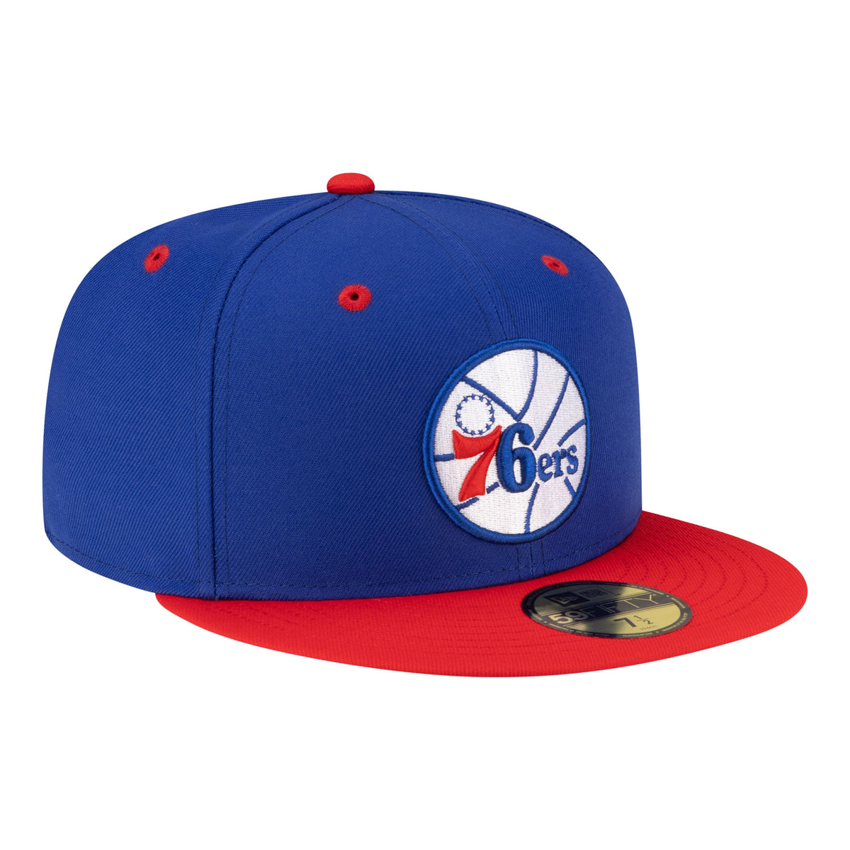Men's Philadelphia 76ers  New Era Royal/Red 80s Throwback 59FIFTY Fitted Hat