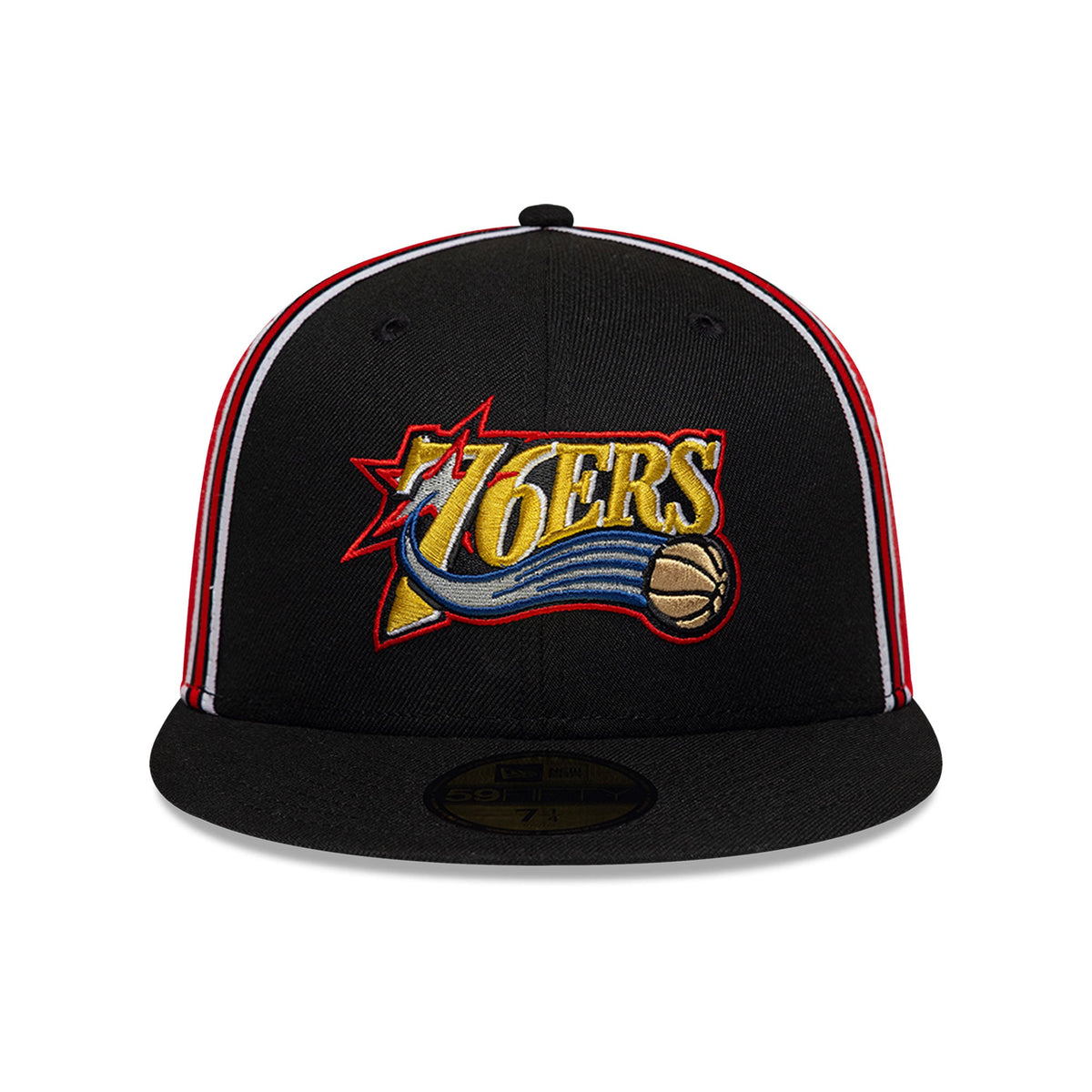 Men's Philadelphia 76ers Allen Iverson New Era Black/Red Player 59FIFTY Fitted Hat