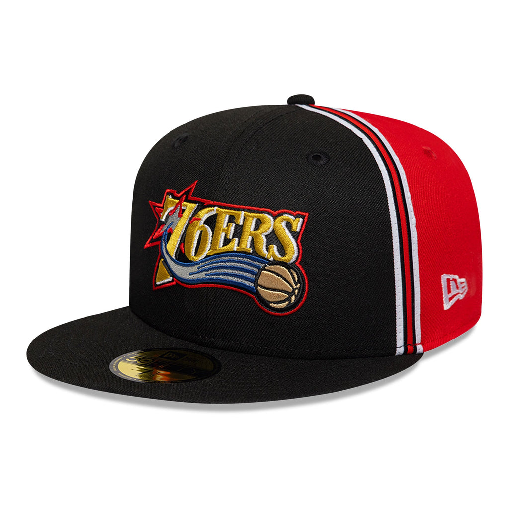 Men's Philadelphia 76ers Allen Iverson New Era Black/Red Player 59FIFTY Fitted Hat