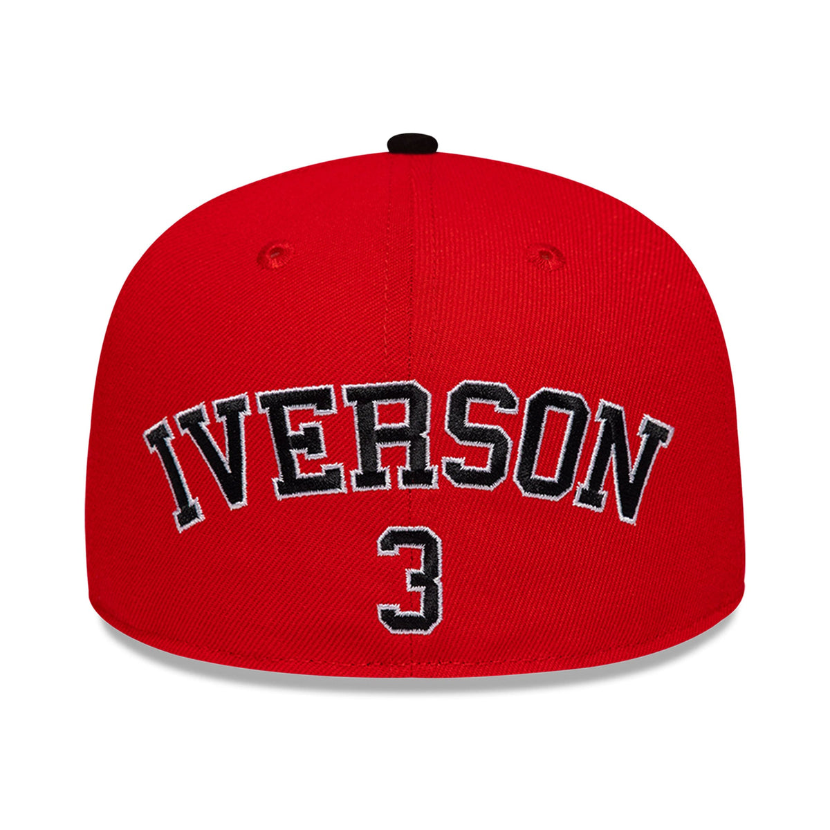 Men's Philadelphia 76ers Allen Iverson New Era Black/Red Player 59FIFTY Fitted Hat