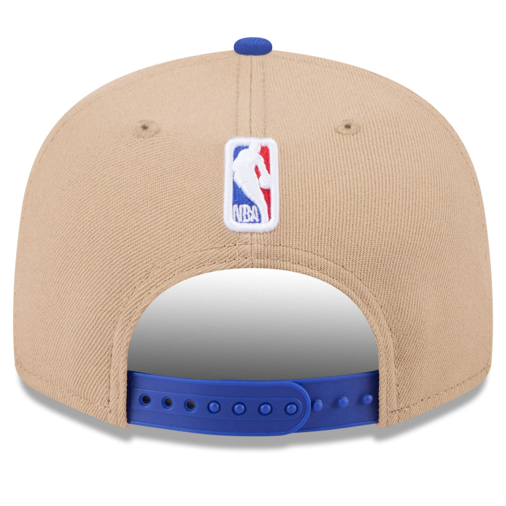 Men's Golden State Warriors New Era Tan/Royal 2024 NBA Draft 9FIFTY Snapback Hat
