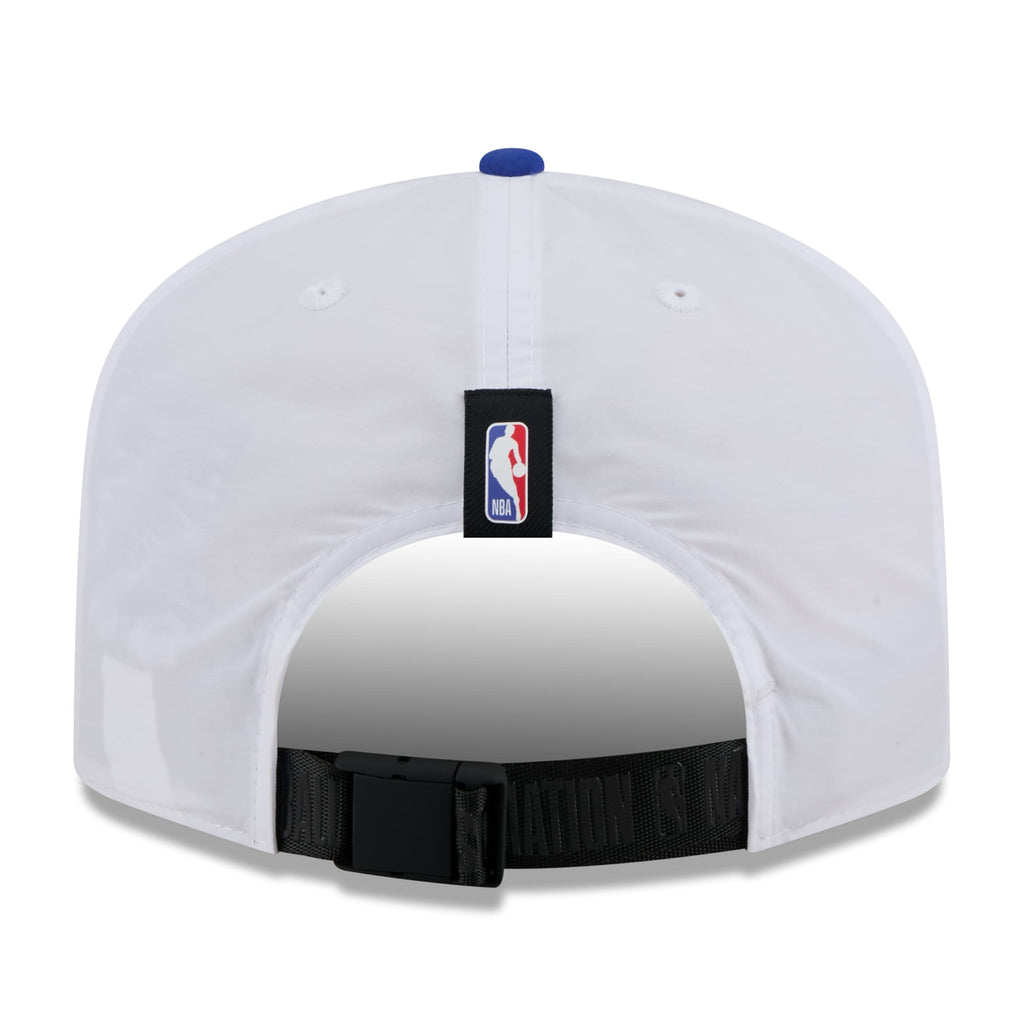 Men's Golden State Warriors New Era White/Royal 2025 NBA Draft On-Stage Nylon 19TWENTY Adjustable Hat
