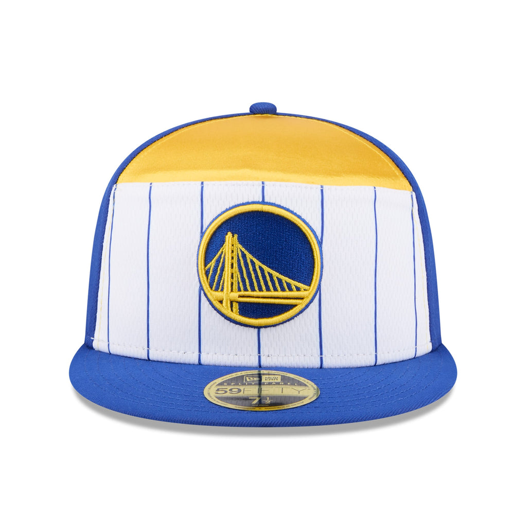 Men's Golden State Warriors  New Era White/Royal 2025 NBA Tip Off Split Panel 59FIFTY Fitted Hat