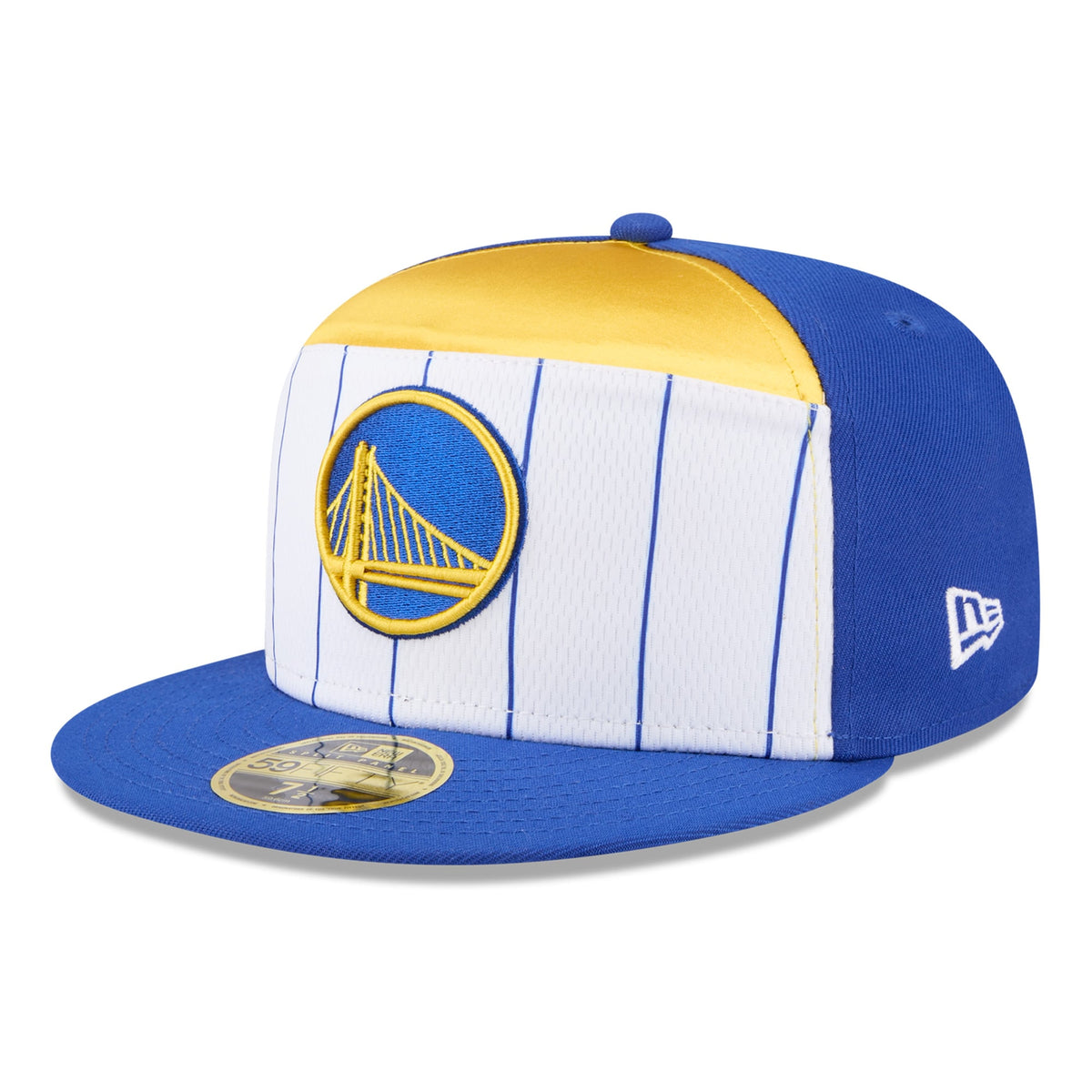 Men's Golden State Warriors  New Era White/Royal 2025 NBA Tip Off Split Panel 59FIFTY Fitted Hat
