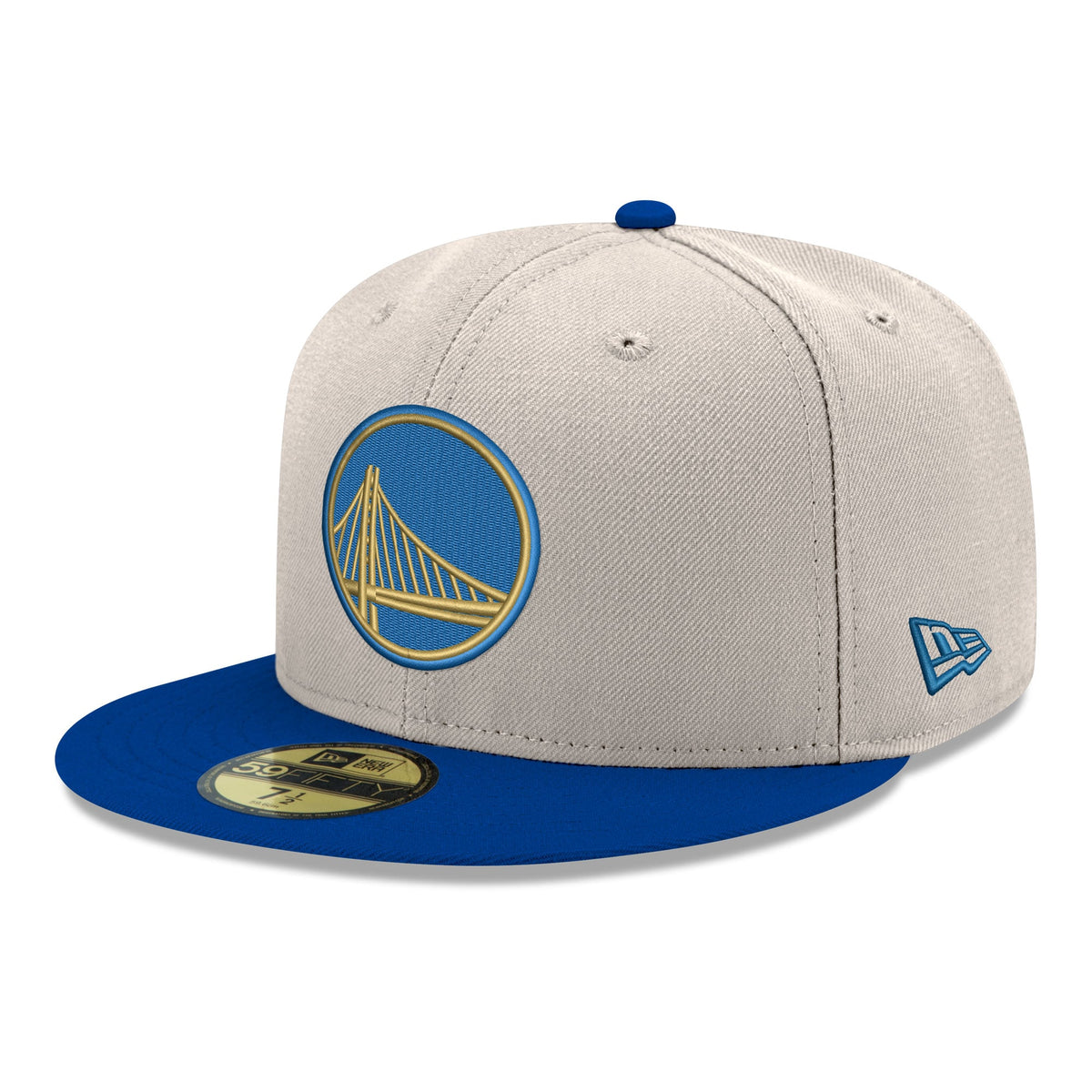 Men's Golden State Warriors  New Era Gray/Royal Chrome 59FIFTY Fitted Hat