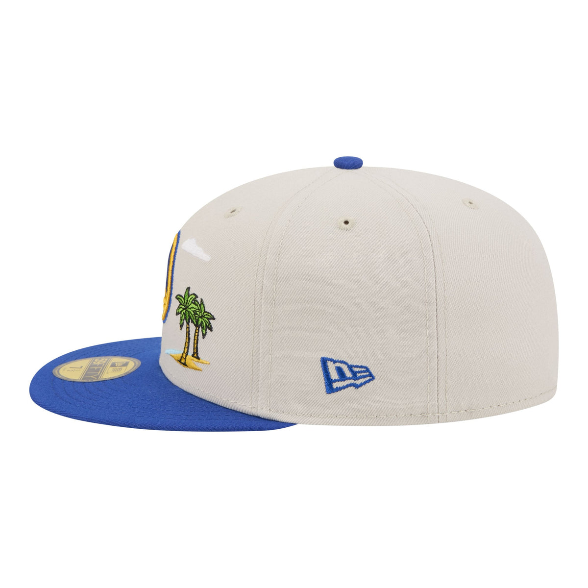 Men's Golden State Warriors  New Era Tan/Royal Localized City Icon 59FIFTY Fitted Hat