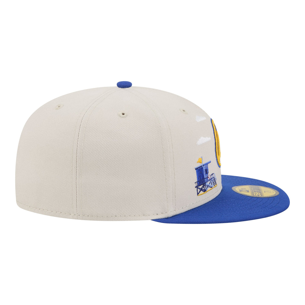 Men's Golden State Warriors  New Era Tan/Royal Localized City Icon 59FIFTY Fitted Hat