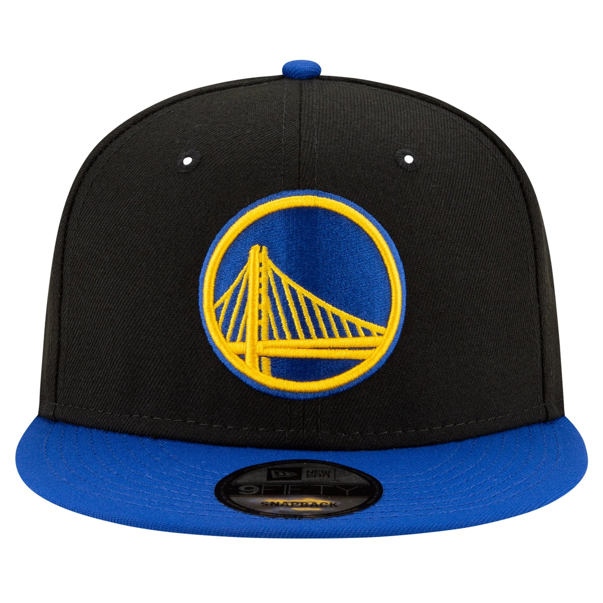Men's Golden State Warriors New Era Black/Royal Official Team Color 2Tone 9FIFTY Snapback Hat