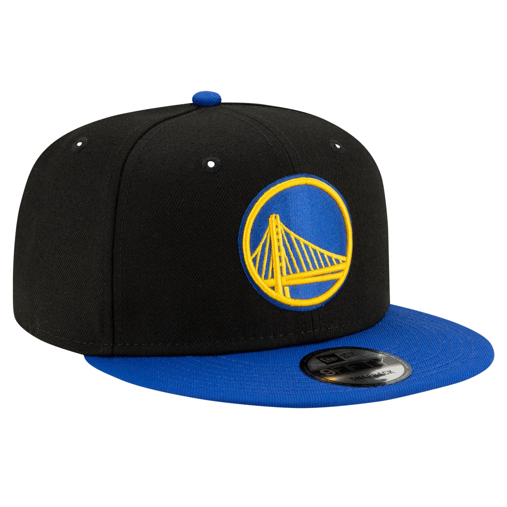 Men's Golden State Warriors New Era Black/Royal Official Team Color 2Tone 9FIFTY Snapback Hat