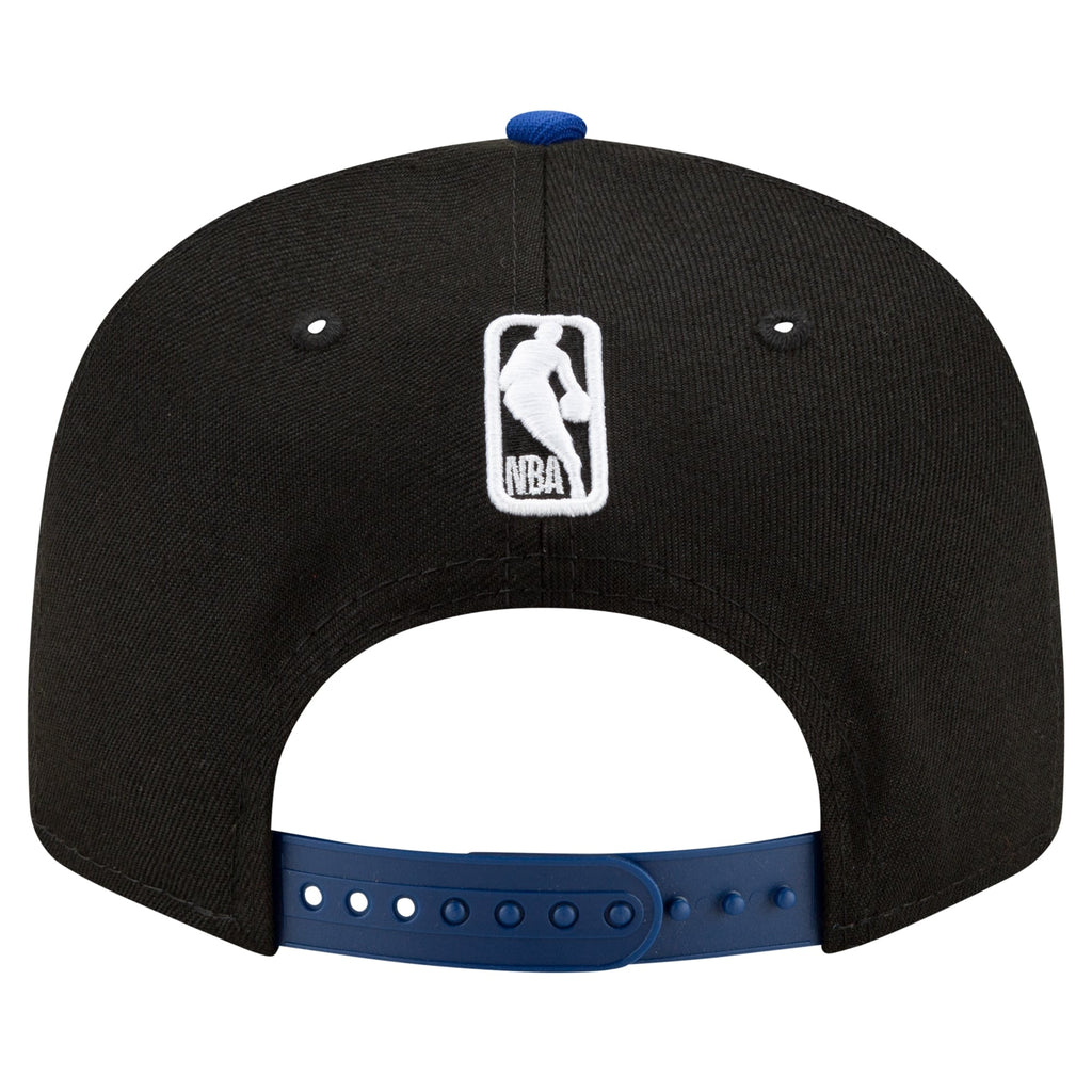 Men's Golden State Warriors New Era Black/Royal Official Team Color 2Tone 9FIFTY Snapback Hat