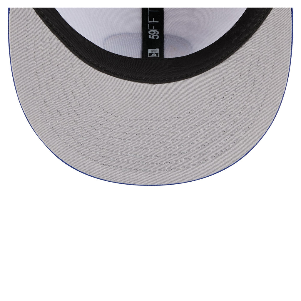 Men's Golden State Warriors  New Era White/Royal Repeat 59Fifty Fitted Hat