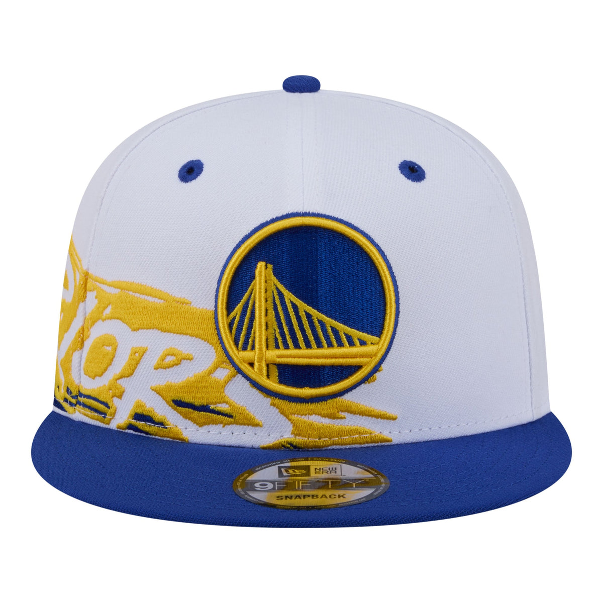 Men's Golden State Warriors  New Era White/Royal Swept 9FIFTY Snapback Hat