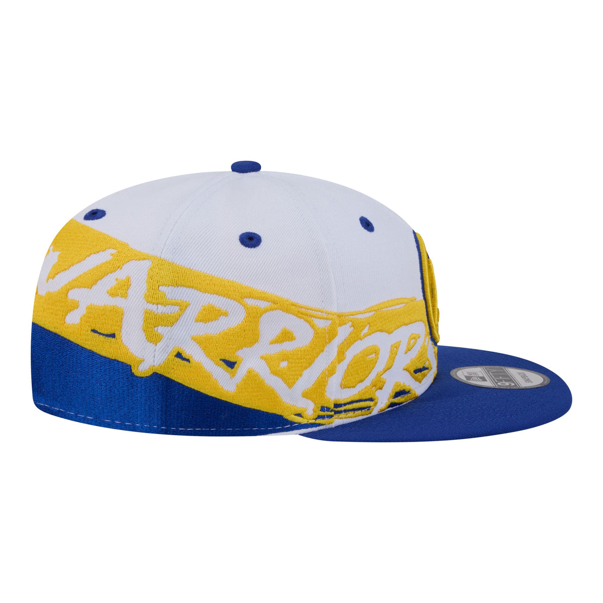 Men's Golden State Warriors  New Era White/Royal Swept 9FIFTY Snapback Hat