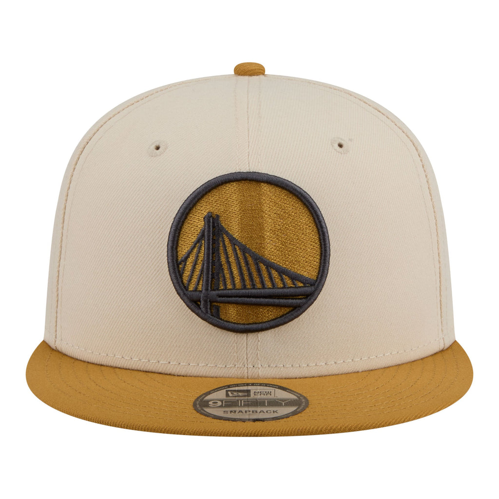 Men's Golden State Warriors  New Era Cream/Tan Two-Tone Color Pack 9FIFTY Snapback Hat
