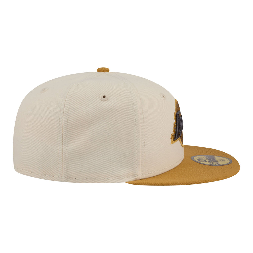 Men's Los Angeles Lakers New Era Cream/Tan Two-Tone Color Pack 59FIFTY Fitted Hat