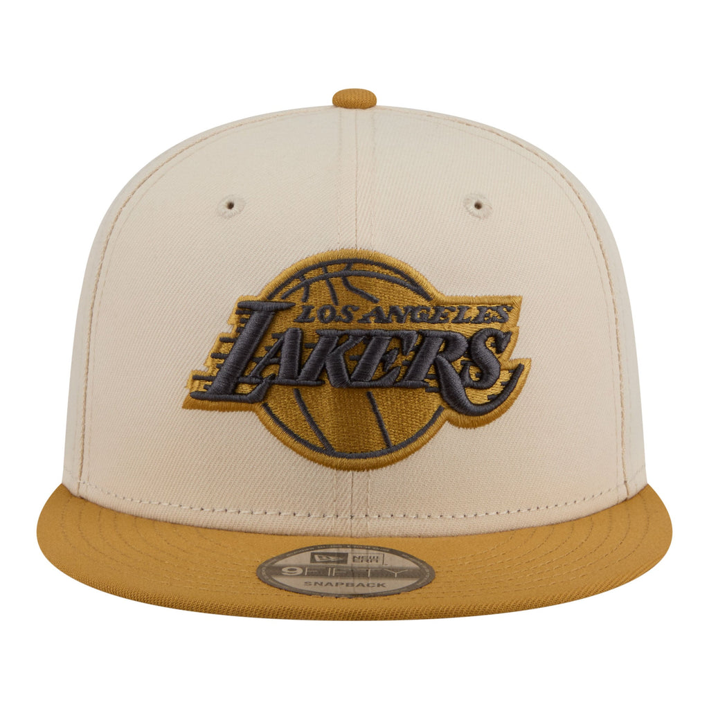 Men's Los Angeles Lakers  New Era Cream/Tan Two-Tone Color Pack 9FIFTY Snapback Hat