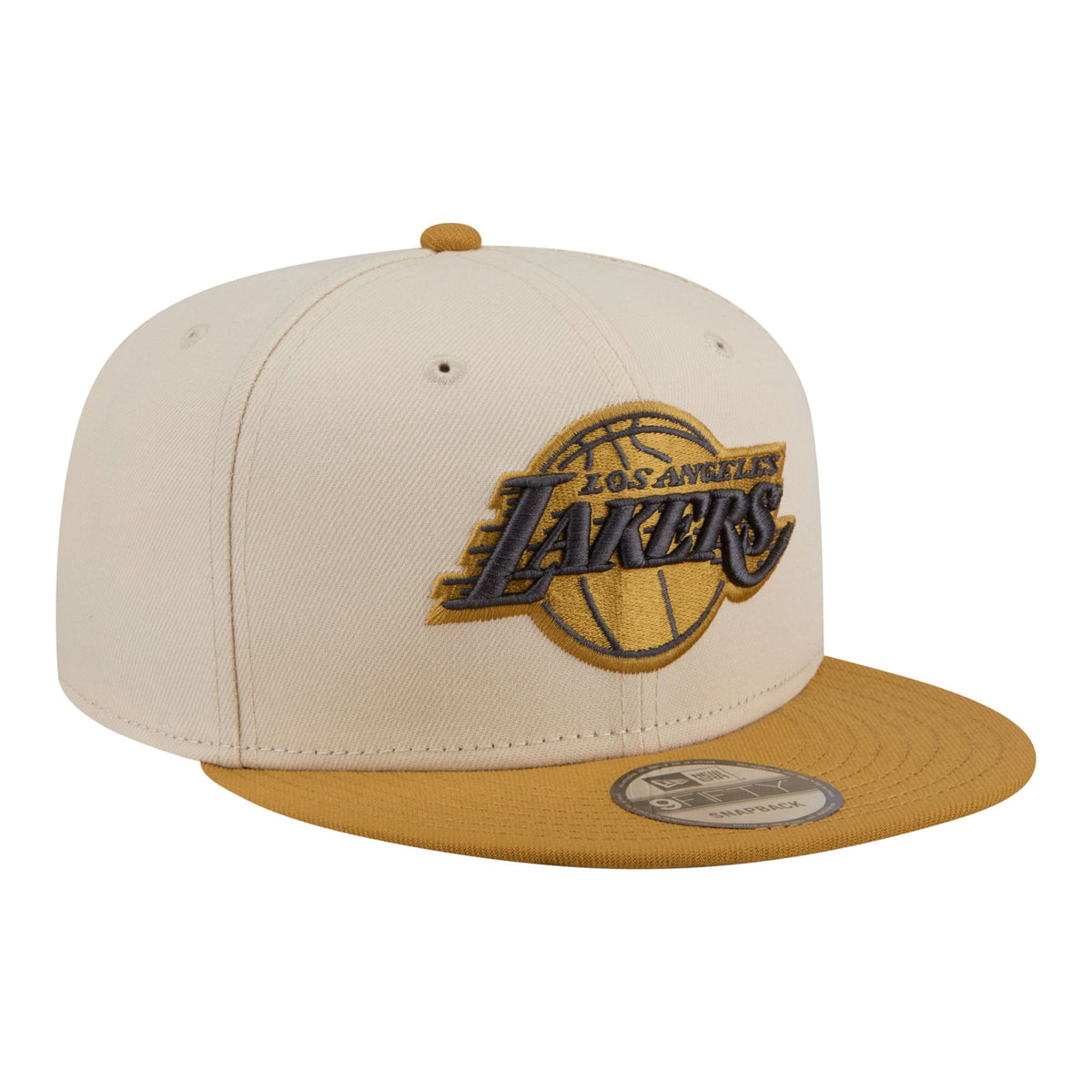 Men's Los Angeles Lakers  New Era Cream/Tan Two-Tone Color Pack 9FIFTY Snapback Hat