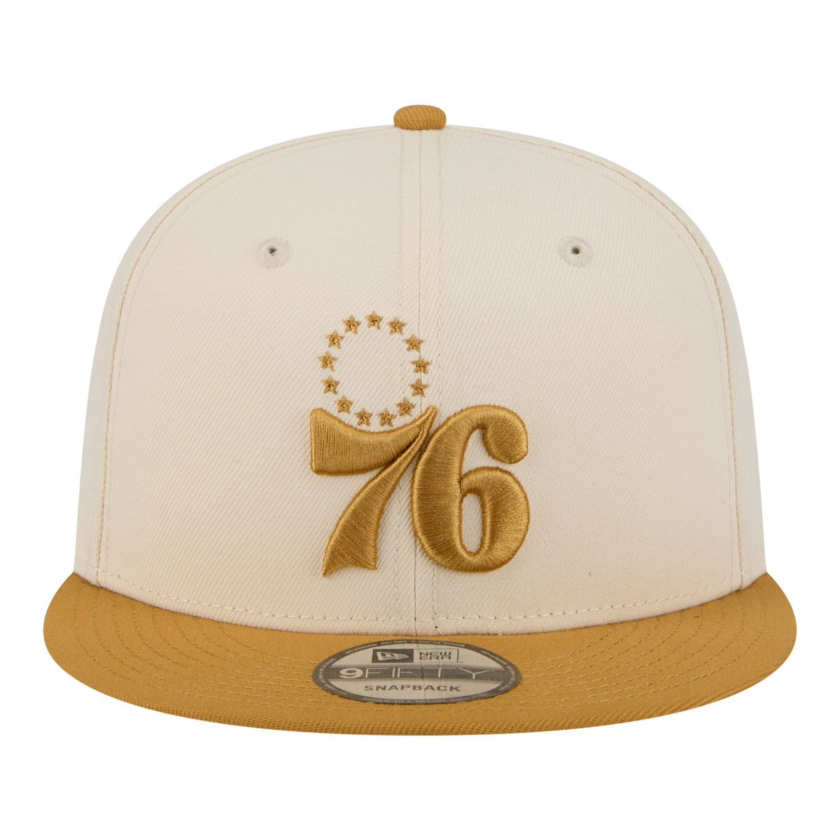 Men's Philadelphia 76ers  New Era Cream/Tan Two-Tone Color Pack 9FIFTY Snapback Hat