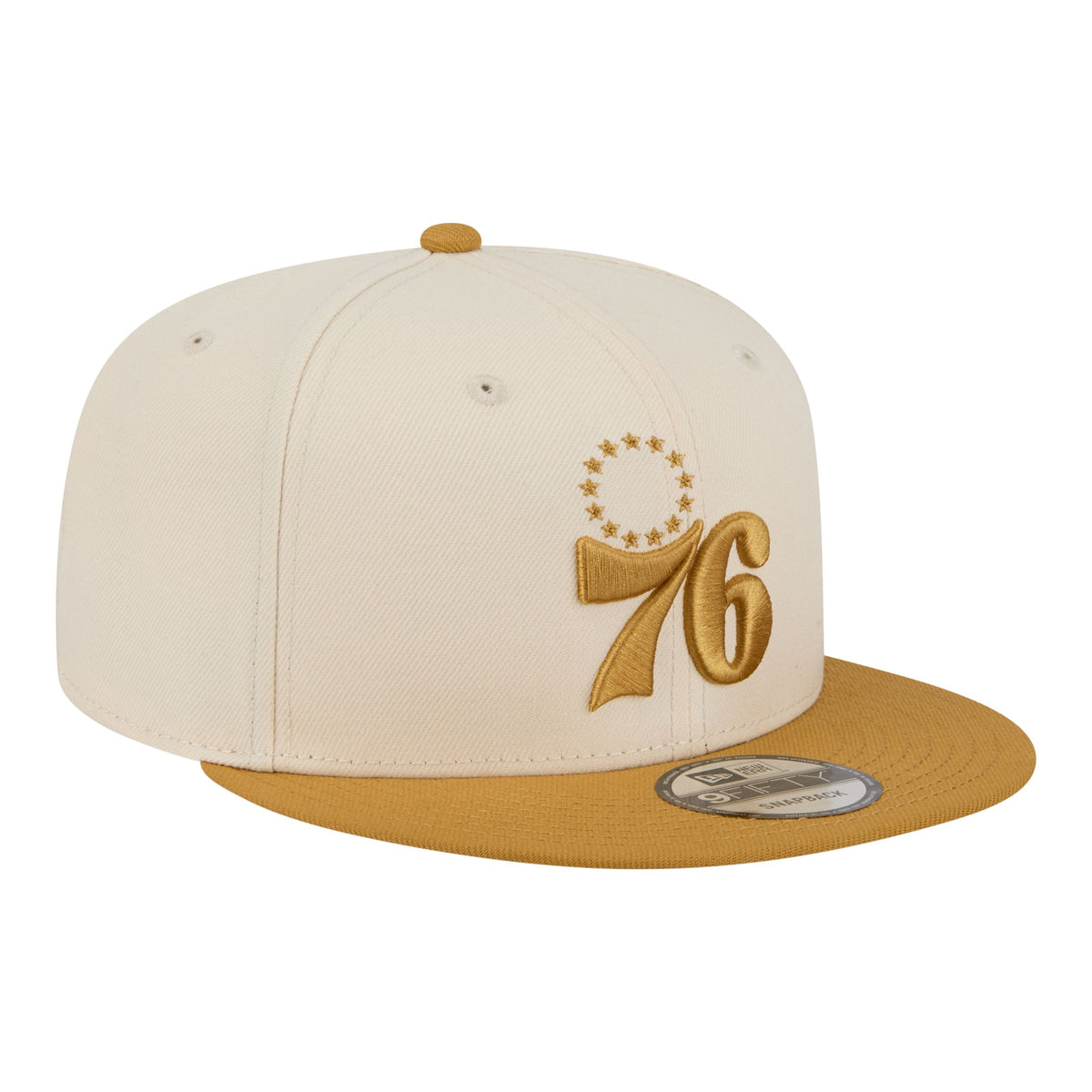 Men's Philadelphia 76ers  New Era Cream/Tan Two-Tone Color Pack 9FIFTY Snapback Hat