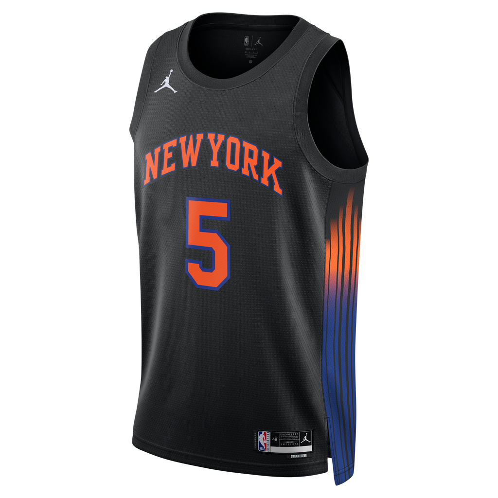 Unisex New York Knicks José Alvarado Jordan Brand Black Swingman Jersey - Statement Edition