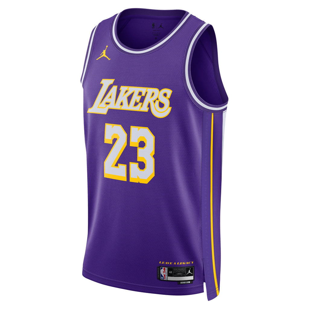 Unisex Los Angeles Lakers LeBron James Jordan Brand Purple Swingman Jersey - Statement Edition