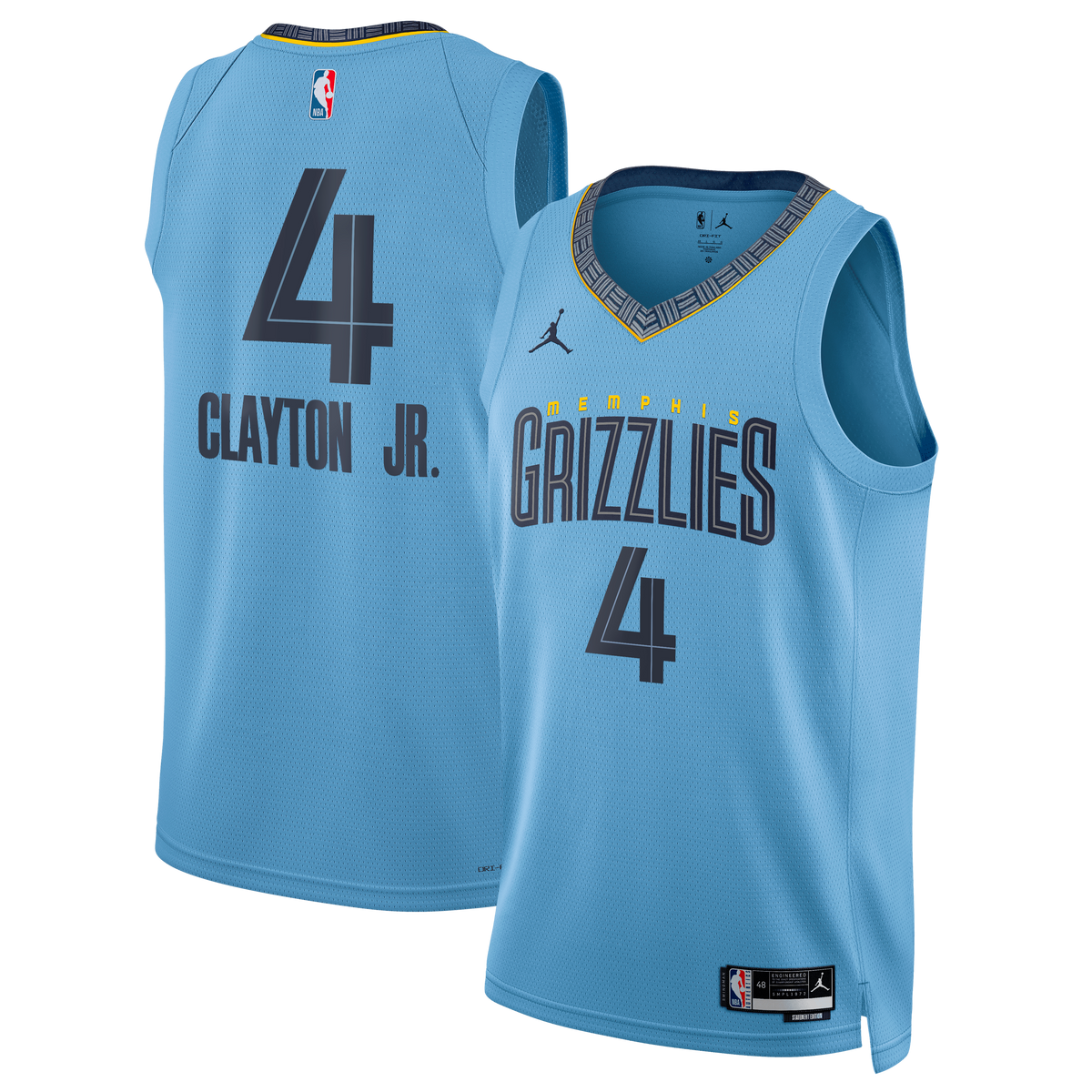 Unisex Memphis Grizzlies Walter Clayton Jr. Jordan Brand Light Blue Swingman Jersey - Statement Edition