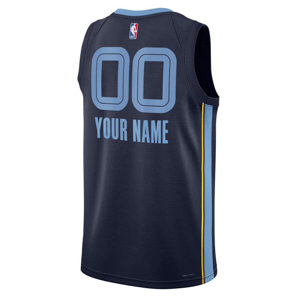 Unisex Memphis Grizzlies Nike Navy Swingman Custom Jersey - Icon Edition