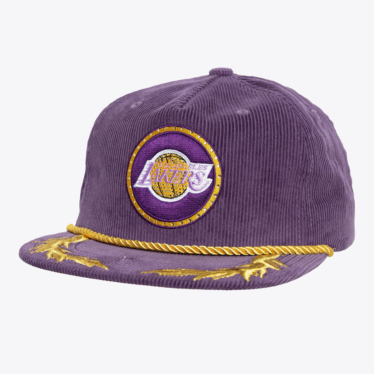 Women's Los Angeles Lakers Mitchell & Ness x DANNIJO Purple Deadstock Cord Snapback Hat