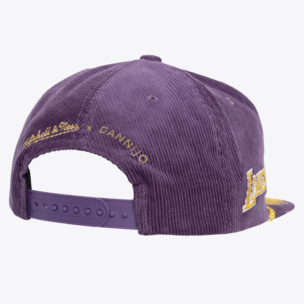 Women's Los Angeles Lakers Mitchell & Ness x DANNIJO Purple Deadstock Cord Snapback Hat