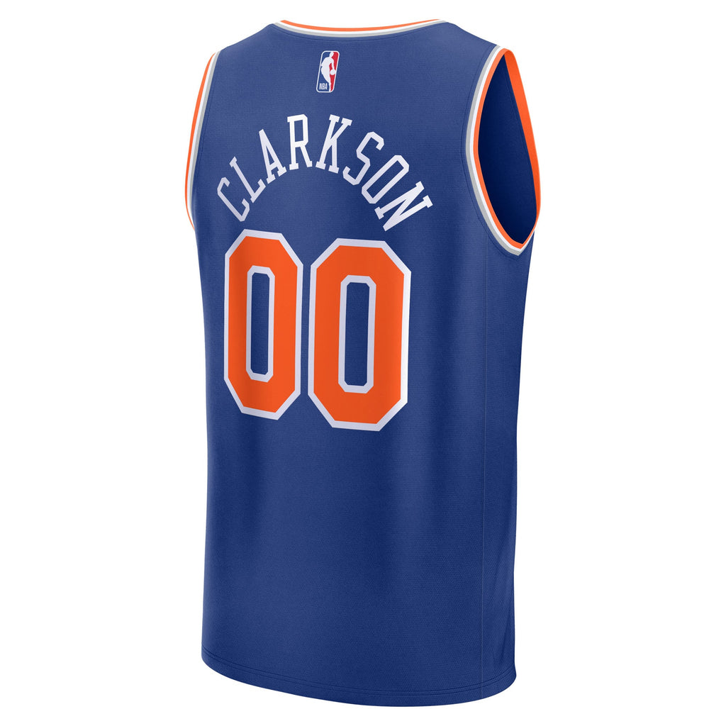 Youth New York Knicks Jordan Clarkson Fanatics Blue Fast Break Replica Player Jersey - Icon Edition