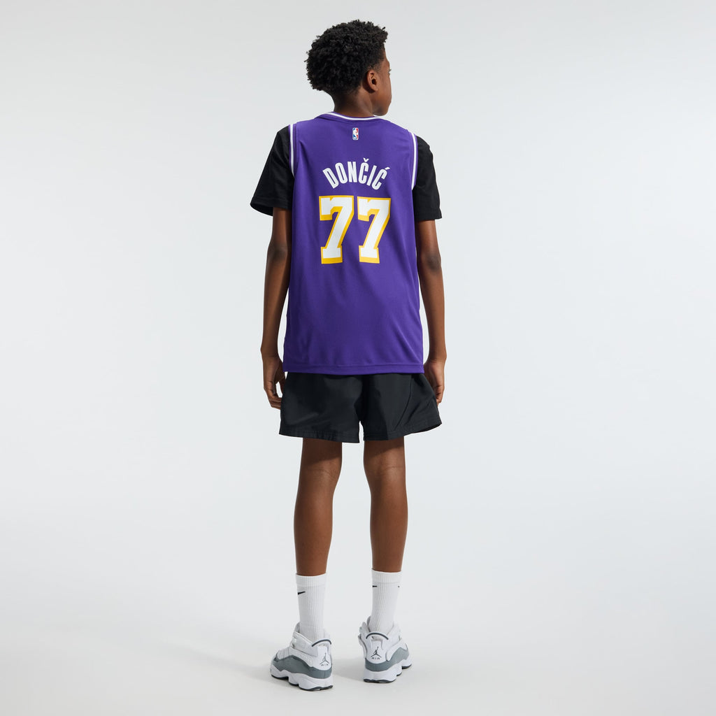 Youth Los Angeles Lakers Luka Dončić Fanatics Purple Fast Break Jersey - Statement Edition