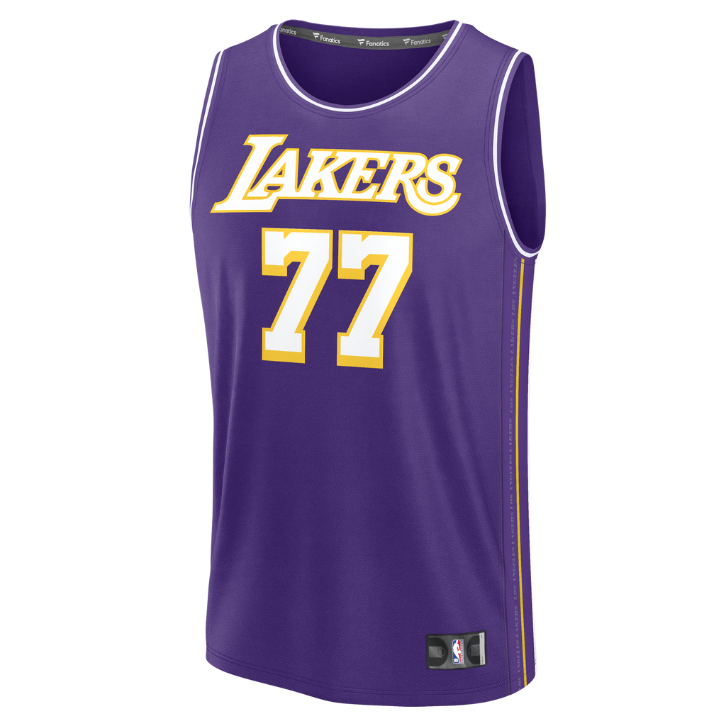 Youth Los Angeles Lakers Luka Dončić Fanatics Purple Fast Break Jersey - Statement Edition