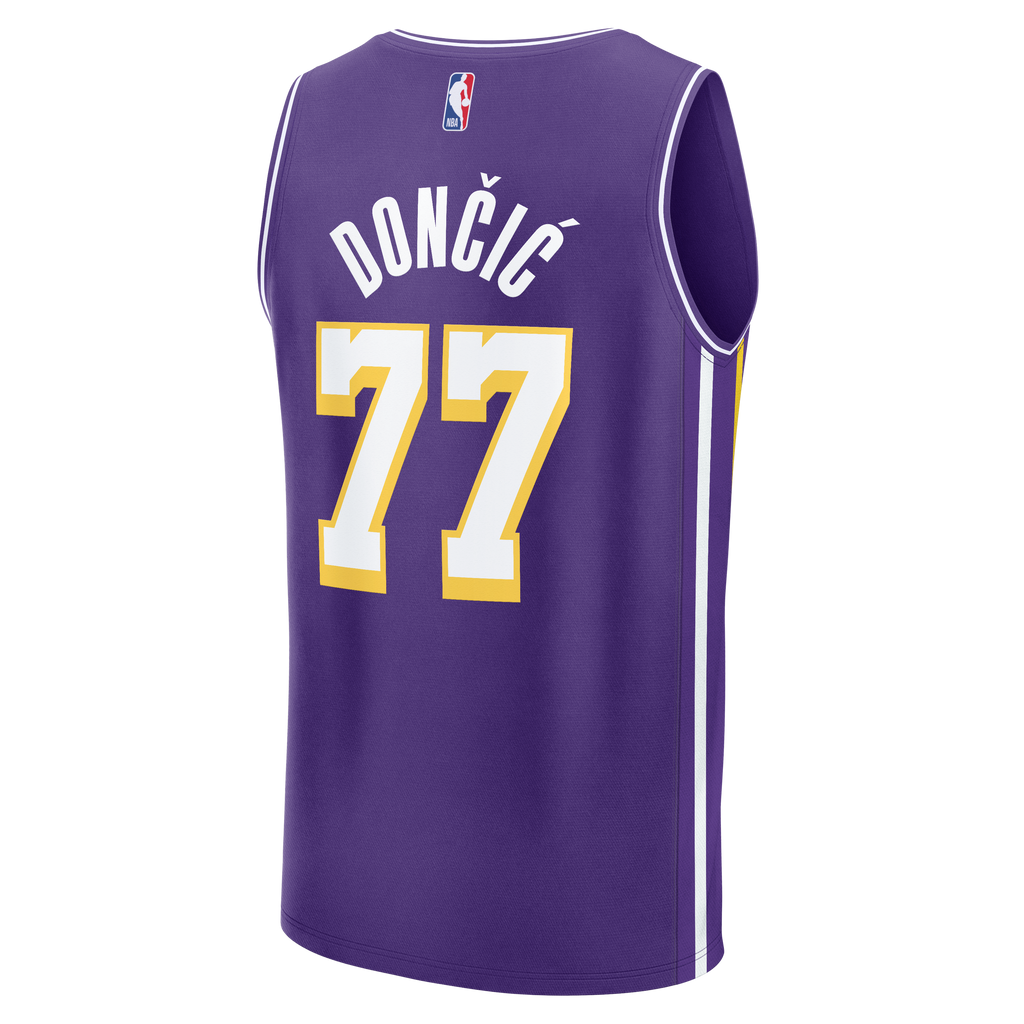 Youth Los Angeles Lakers Luka Dončić Fanatics Purple Fast Break Jersey - Statement Edition
