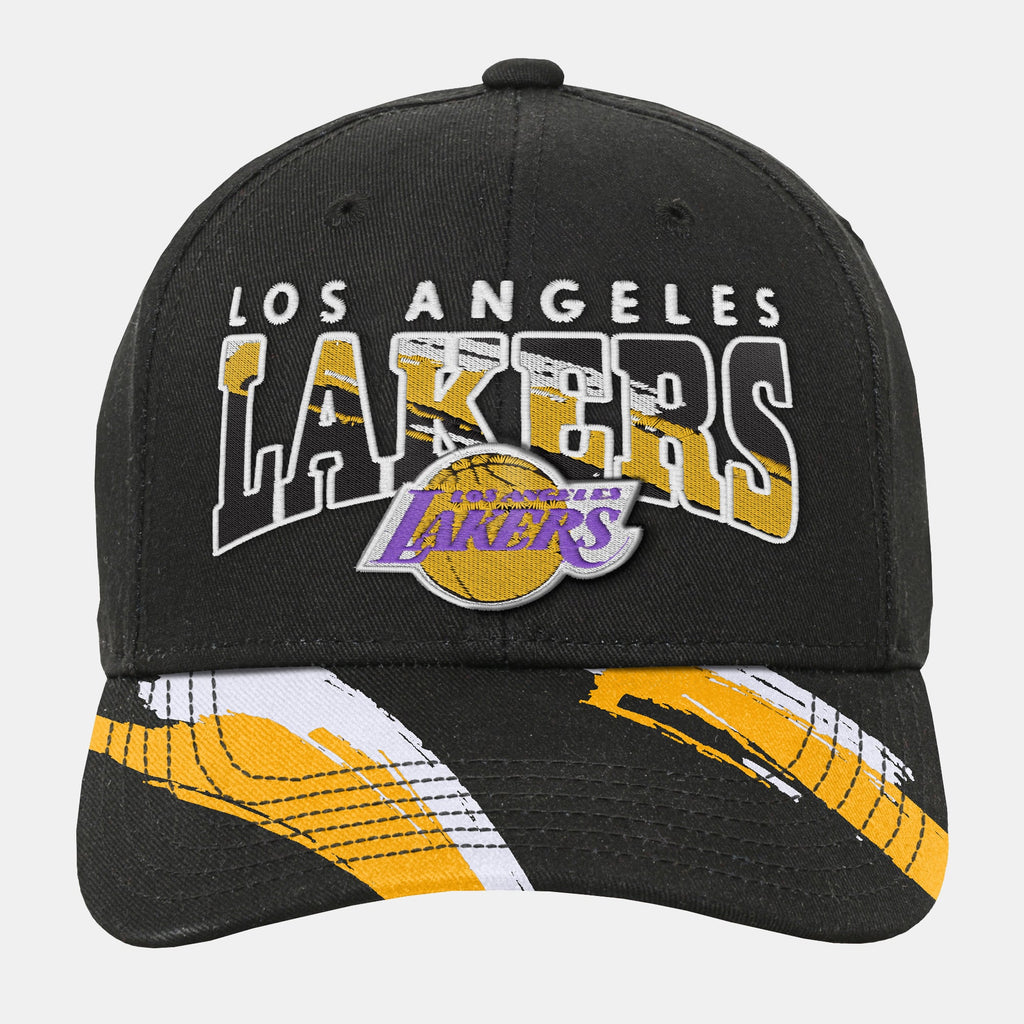 Youth Los Angeles Lakers  Mitchell & Ness Black Big Head Pro Crown Snapback Hat