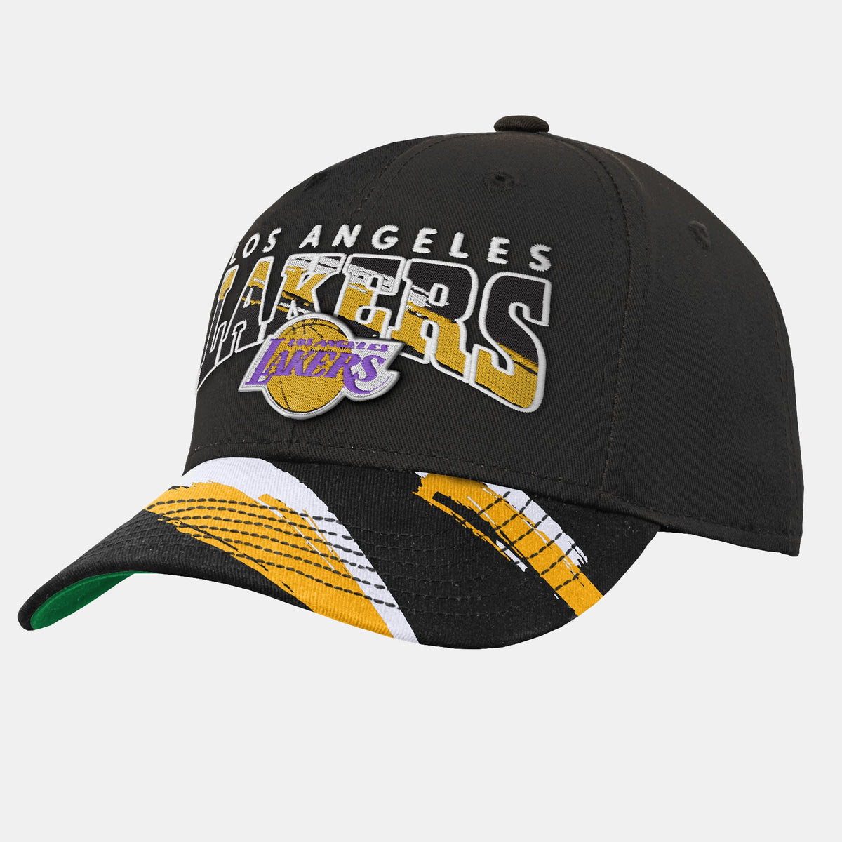 Youth Los Angeles Lakers  Mitchell & Ness Black Big Head Pro Crown Snapback Hat