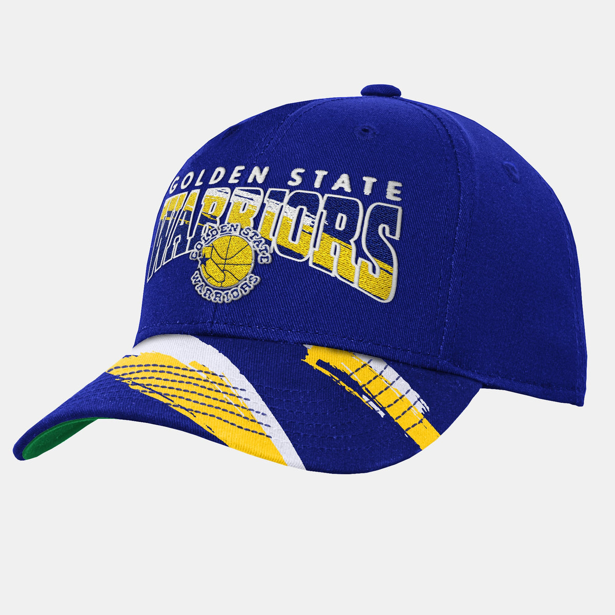 Youth Golden State Warriors  Mitchell & Ness Royal Big Head Pro Crown Snapback Hat
